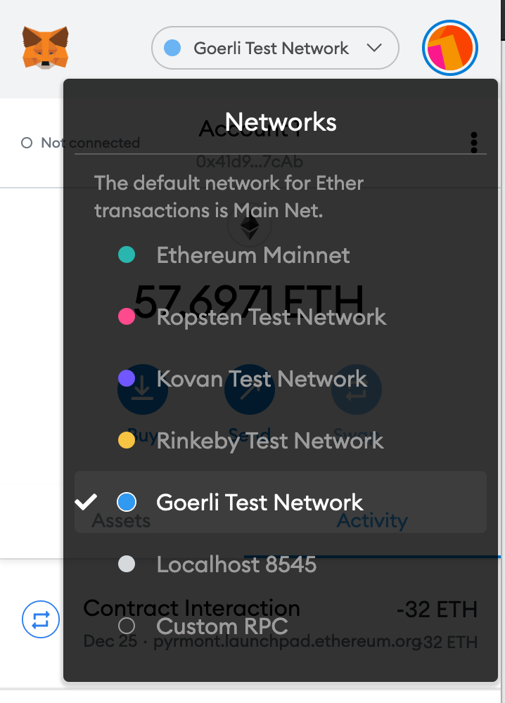 Metamask Goerli