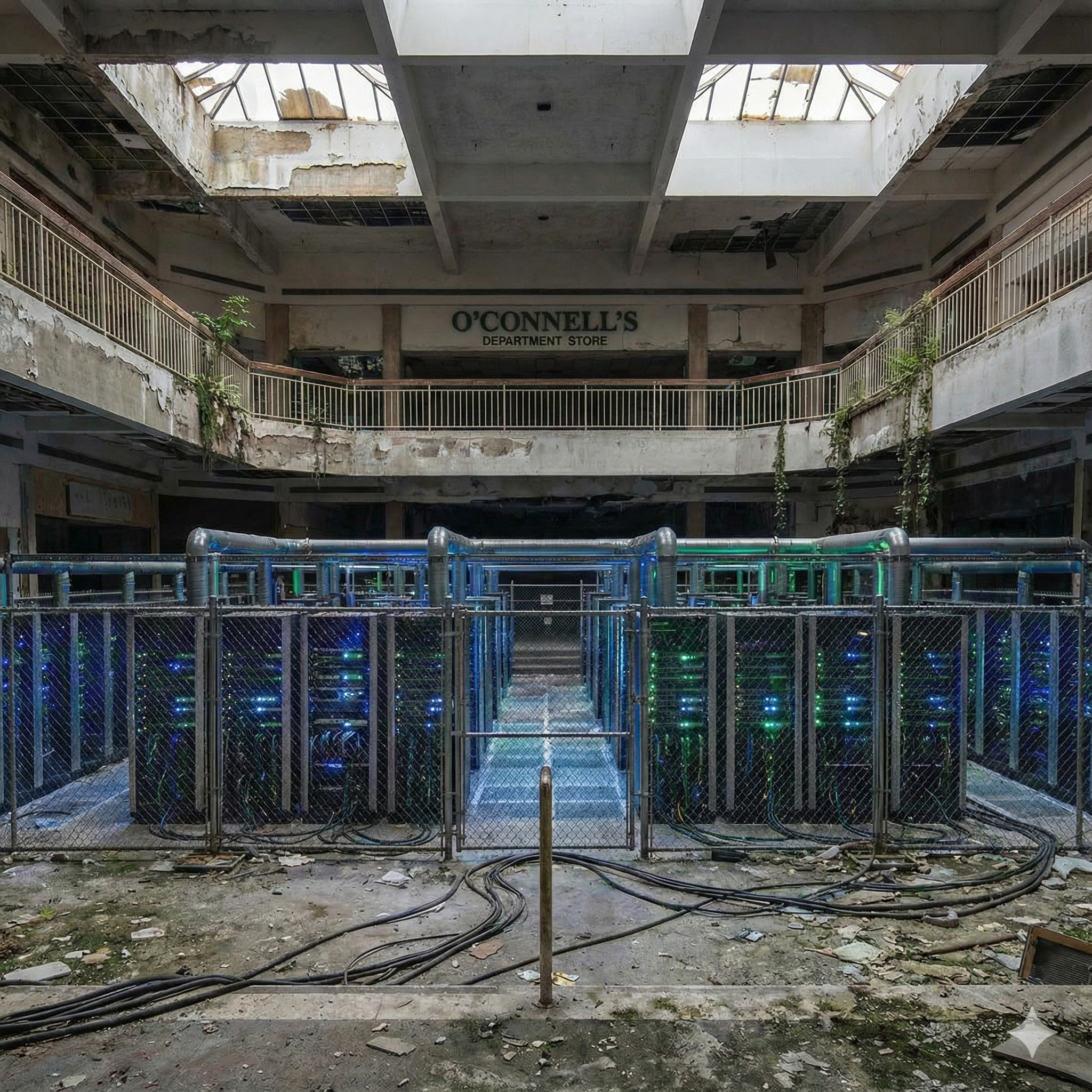 Abandoned mall repurposed as a data center